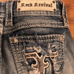 Rock Revival Jacklyn Cuff Straight Jeans size 25